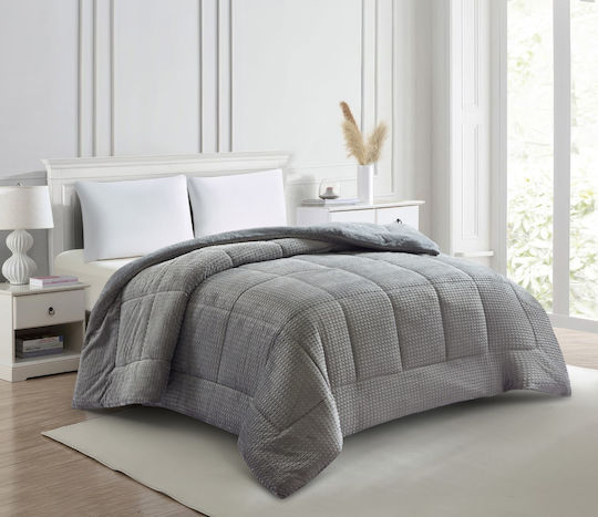 Liolios Home Κουβερτοπάπλωμα Ημίδιπλο 180x240εκ. Sahara Grey