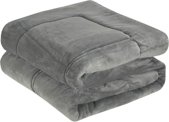 Liolios Home Sherpa Comforter Single 160x240cm Napoli Grey