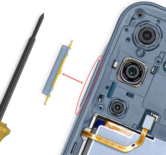 Samsung Replacement Volume Button Galaxy A15 5g Service Pack Blue