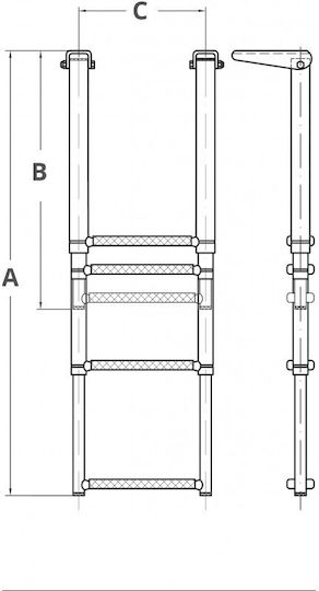 FS Boat Ladder with 4 Steps 01.FN.3030313