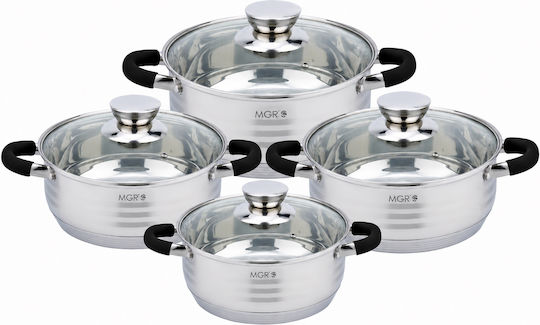 Alpha-Market Stainless Steel Pots Set 4 Pieces