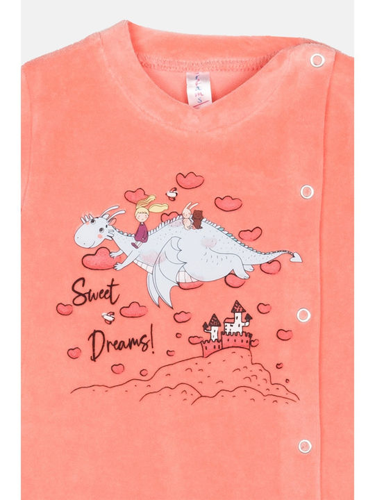 Dreams by Joyce Velvet Coral Bodysuit