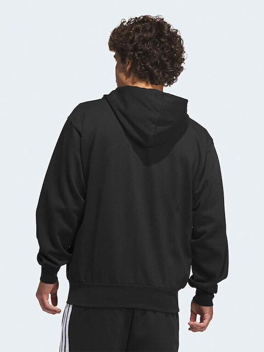 adidas Feelcozy Ζακέτα Μαυρο με Κουκούλα
