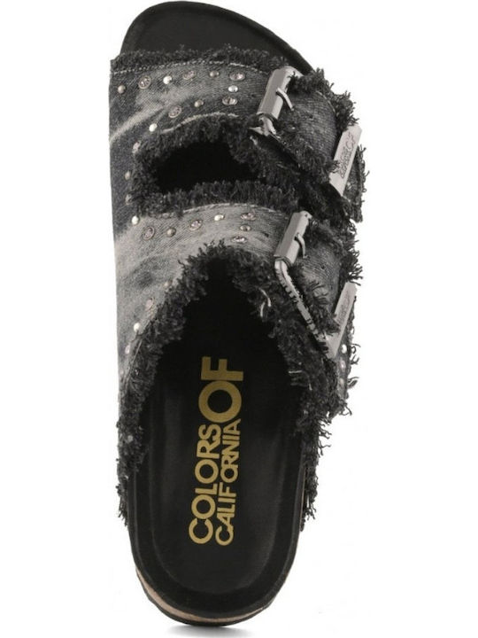 Colors Of California Women's Flat Sandals Black