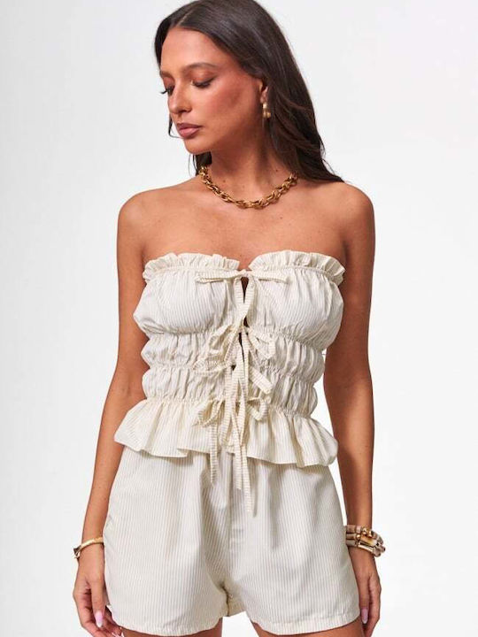 Women's Set with Beige Shorts