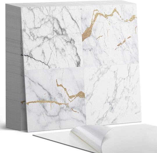 Vinyl Tiles Kitchen Marble Vein Patterns 20x20x20 cm
