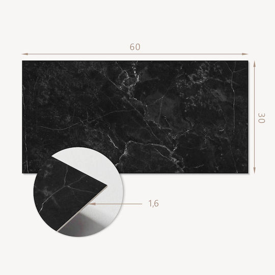 Vinyl Wall Tile Stickers Marble Veins 6x60x30 Cm