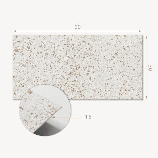 Ready To Install Vinyl Tile Set Small Stones Design 6x60x30 Pcs