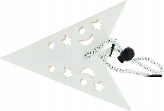 LED Paper Star With Glass Christmas Window Decoration Hanging Glass 3D