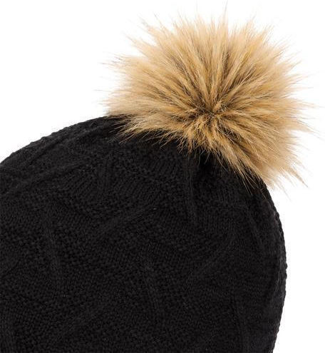 Lux Beanie Damen Strickmütze in Schwarz