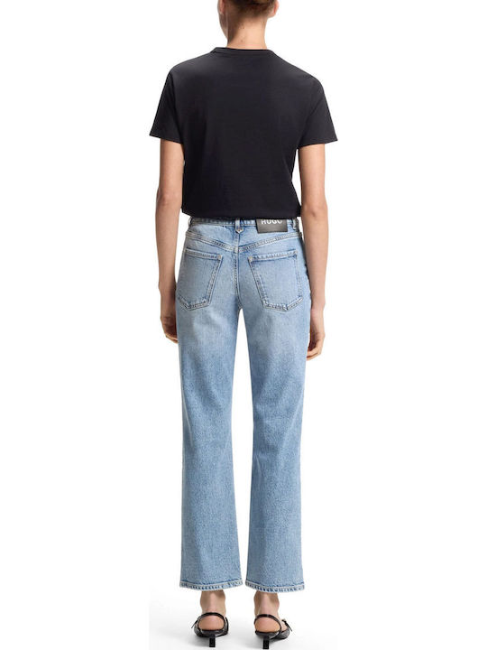 High Rise Women's Jean Pants Straight Line