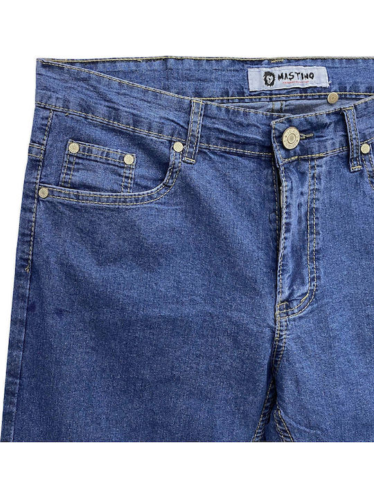 Men's Elastic Blue Jeans Pants