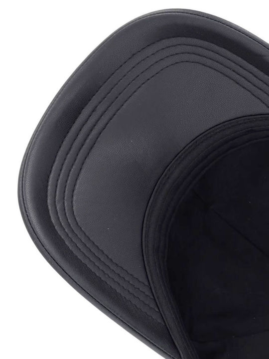 Hugo Cap Ally-pu Faux Leather Logo Black