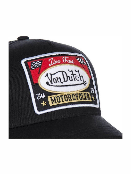 Von Dutch Unisex Trucker Cap Black Vd 0 Cas1 Blacky1b-black