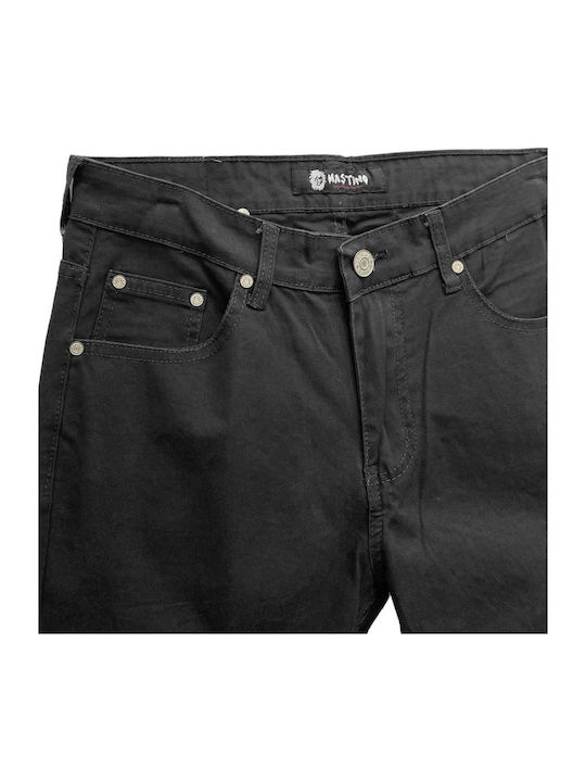 Men's Elastic Black Trousers