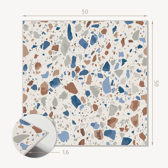 Decorative Vinyl Tile Stickers Natural Stone Print 4x50x50 Pcs