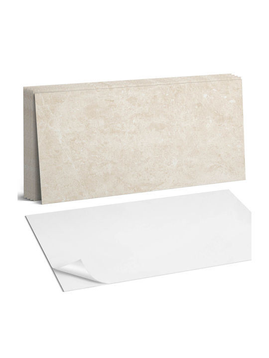 PVC Tile Set Kitchen Or Bathroom Decoration Light Natural Stone 6x60x30 Cm