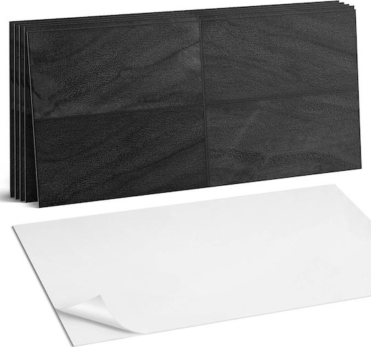 Vinyl Decoration Print Assembly Without Tools Dark Stone Slabs 6x60x30 Pieces