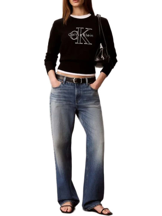 Women's Cotton Long Sleeve Black Top