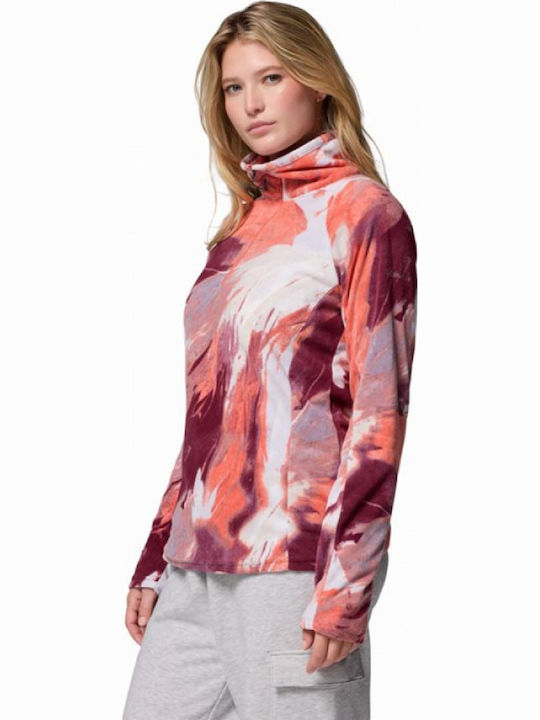 Glacial Iv Winter Women's Fleece Blouse with Zipper Orange
