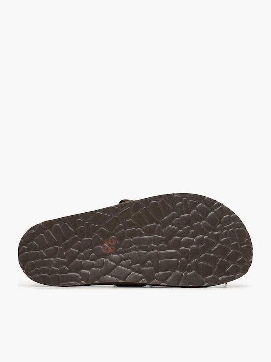 Mules With Heel In Brown Colour