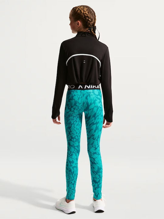 Kinderleggings Sport Lang Dri-Fit Blau Pro