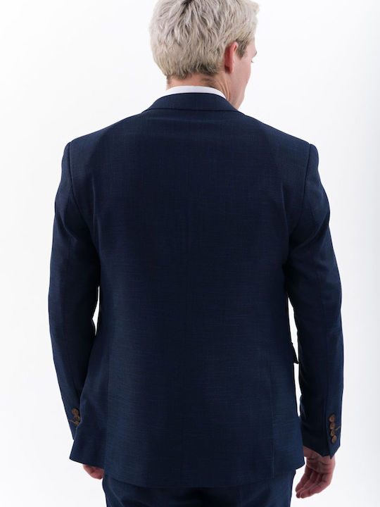 Men's Suit with Vest Blue