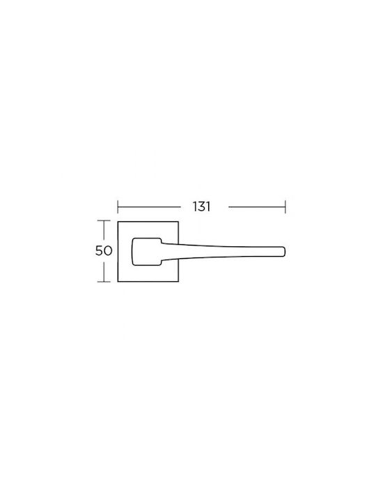 Convex Middle Door Lever With Rosette 1495 Pair Matte White