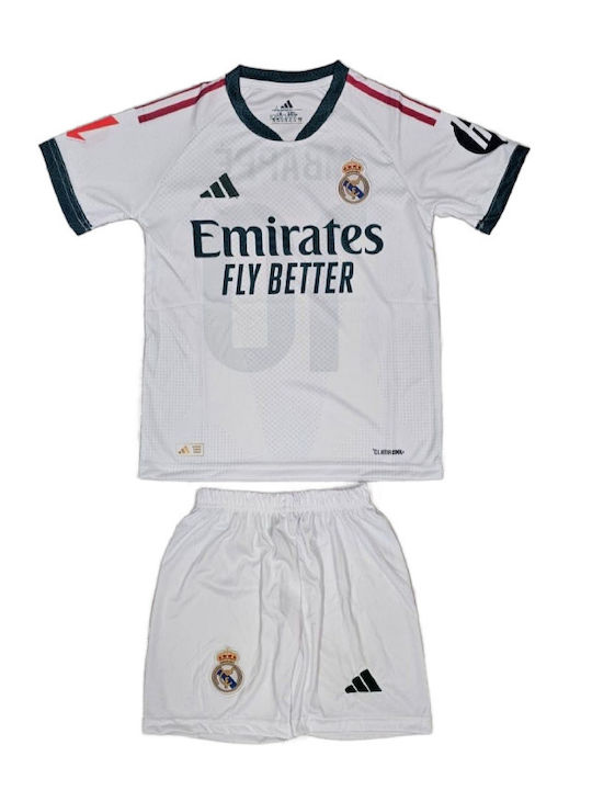 Kids Football Set Mbappe Real Madrid 2026-2027 White Balón De Oro White Unisex Kids Ab184