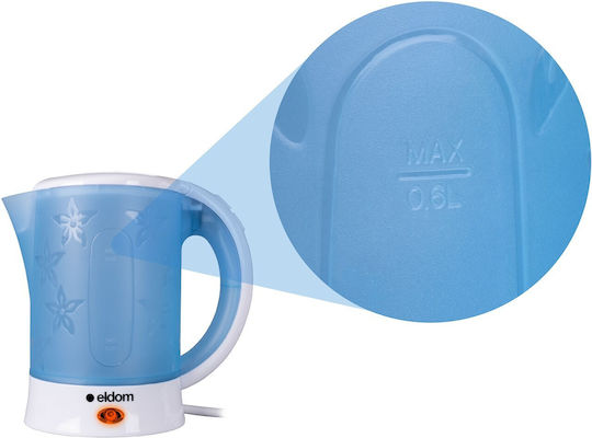 Eldom Reisegröße Wasserkocher 600ml 550W Blau