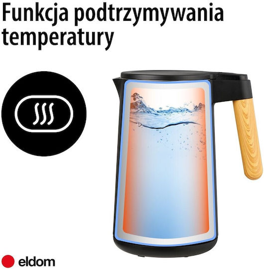 Eldom Βραστήρας 1.7lt 2200W Γκρι
