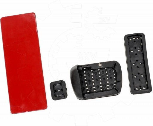 SKV Set De Pedale Auto Universal Argintii 4 Bucăți