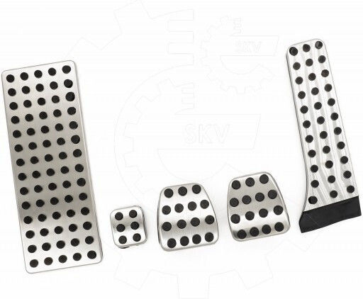 SKV Set De Pedale Auto Universal Argintii 3 Bucăți
