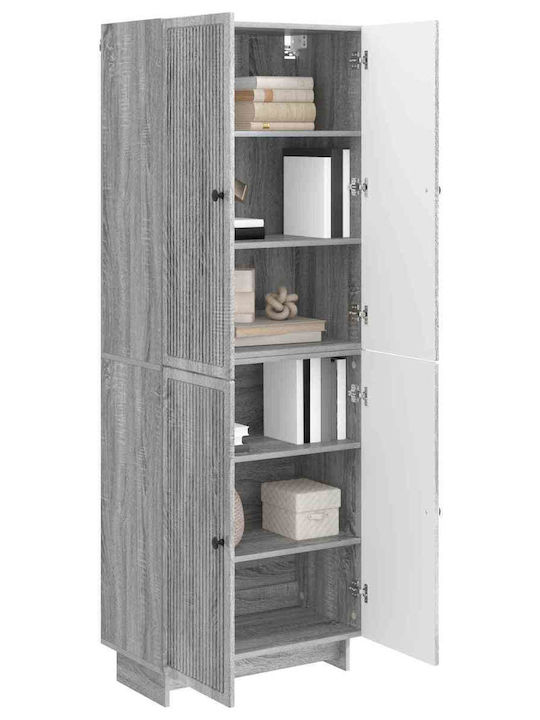 Ecke Bibliotheken Grau 2Stücke 66x34.5x90cm