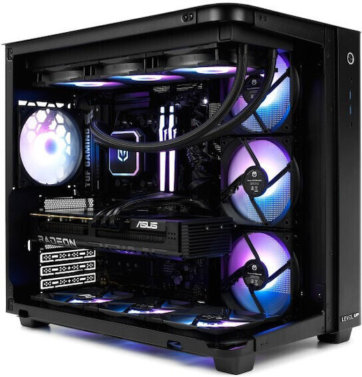 Komputronik Level UP F38 Gaming Desktop PC (Ryzen 7-7800X3D/32GB DDR5/2.0TB SSD + 8.2TB HDD/Radeon RX 9070 XT/W11 Home)
