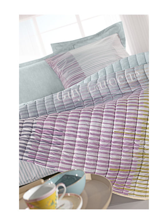 Guy Laroche Super King Quilt 220x240cm Lorenzo Multicolour Suede
