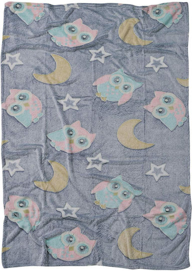 Das Home Decke Kinderbett Vlies Gray Gray 110x150cm