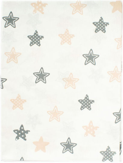 Dimcol Star Бебешки Чаршаф За Количка Памук Сив 80x110бр