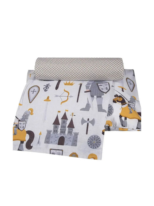 Greenwich Polo Club Set Lenjerii De Pat Pentru Pătuț Bumbac 8861 Ecru 130x170cm 3 Bucăți