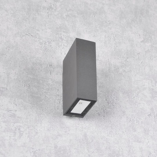 Polux Wandmontierte Außenbeleuchtung Punkt LED IP54 5W mit Natürliches Weiß Licht Doppelstrahl