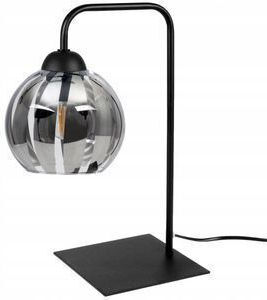 Light Home Glas Tischlampe für E27 Fassung mit Schwarzem Hut und Basis