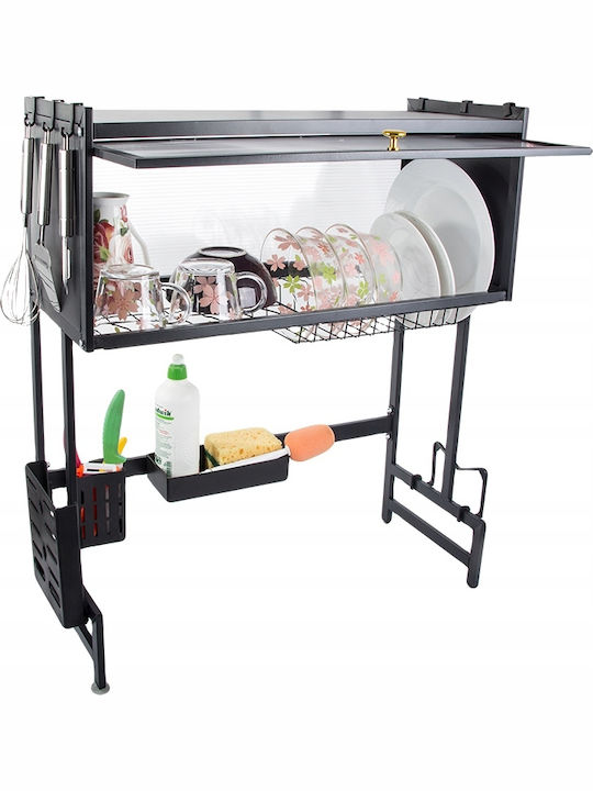 Verk Group Отцедник за мивка от inox Черен 63x24x28cm