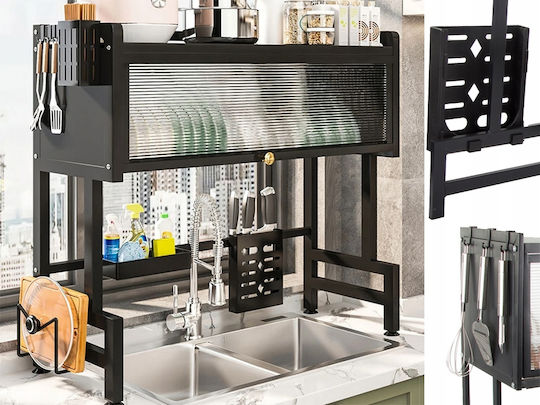 Verk Group Scurgător de chiuvetă Inox Negru 63x24x28cm