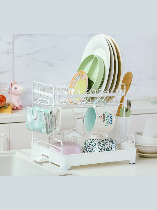 Nava Sink Strainer Metallic White