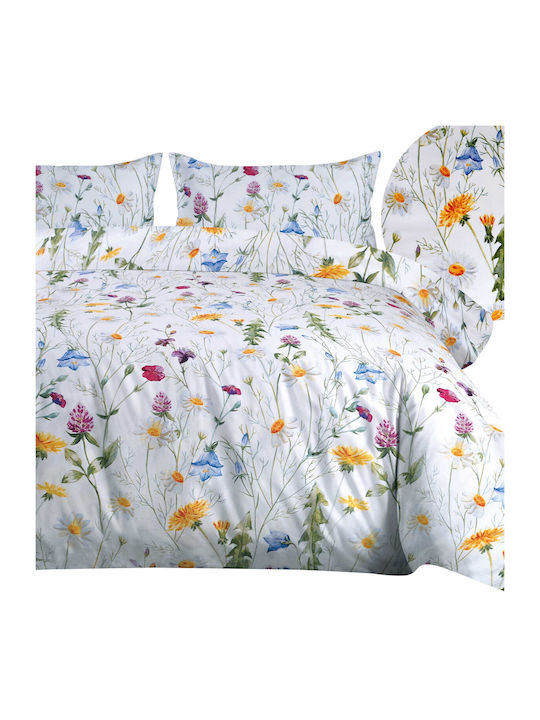 Darymex Set Huse Pentru Pilote 100% Bumbac 180x200cm Semi-dublu Cu Față De Pernă Albă