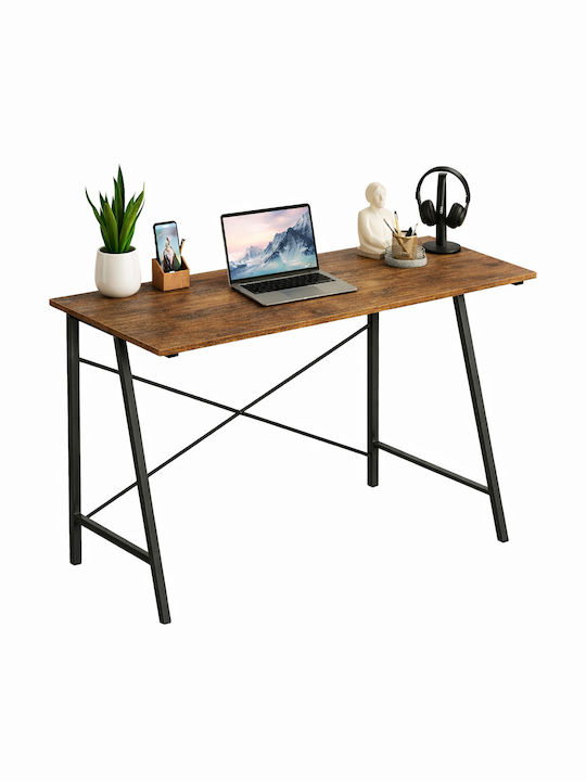 Birou Din Lemn Negru cu Picioare Metalice 100x46x75cm