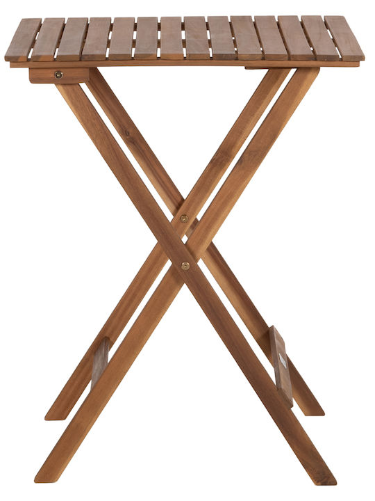 Foldable Wooden Table for Small Outdoor Spaces Truyen Natural 60x60x74cm