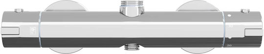 vidaXL Mixer & Shower Head Built-in Set for Shower Silver