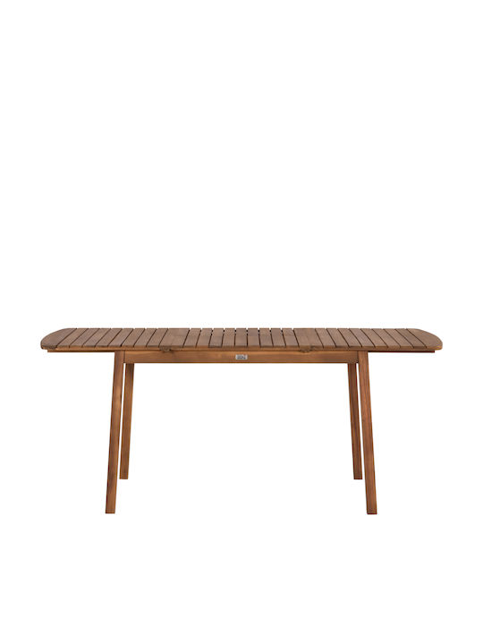 Fey Masă de sufragerie extensibilă din lemn masiv natural 180(+60)x80x74cm