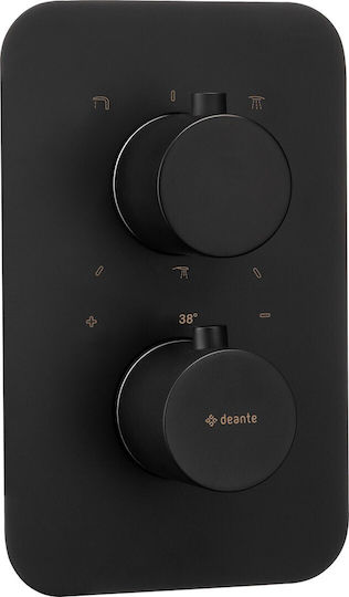 Components Box Bxy_x44t Thermostatic Black Round Deante